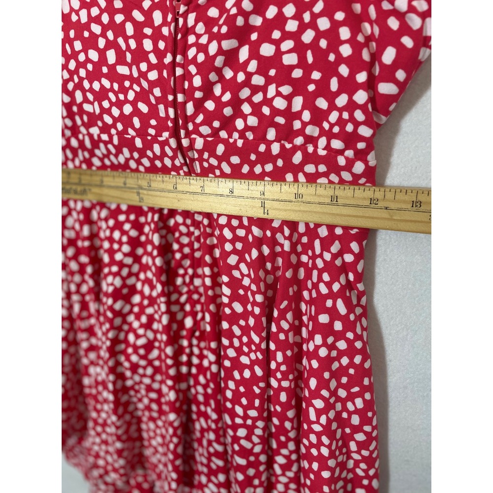 Honey‎ and Rosie Swim Halter Dress Women Small Red White New Tiered Polka Dot - Picture 4 of 7